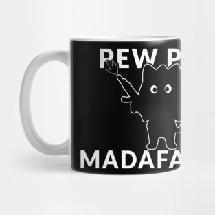 Pew Pew Madafakas Cat Crazy Vintage Funny Cat Owners Mug